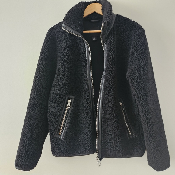 H&M Jackets & Blazers - Women's Black Sherpa Jacket